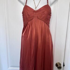 Bcbg orange halter neck dress